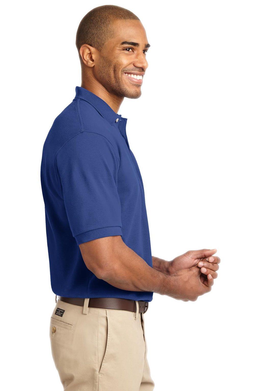 Port Authority Tall Heavyweight Cotton Pique Polo. TLK420 - Royal - side