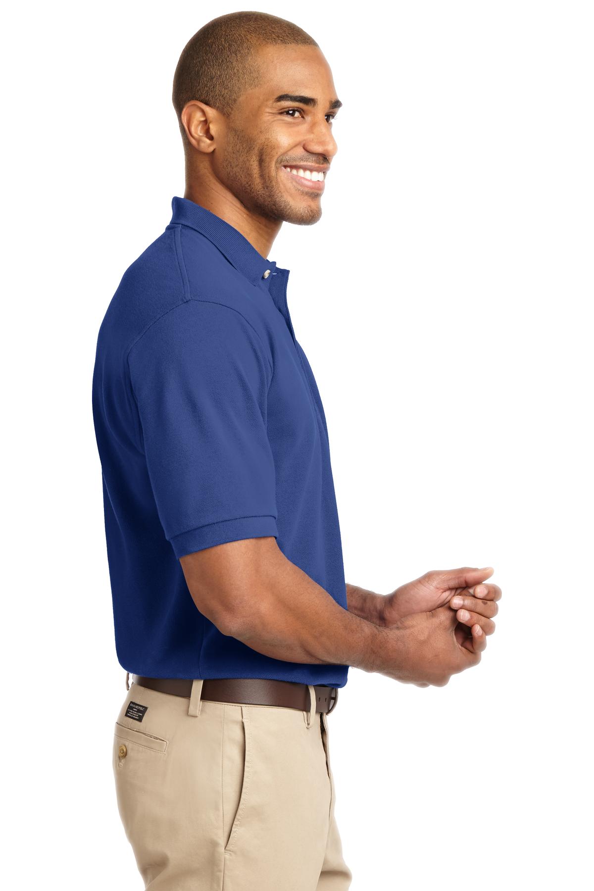 Port Authority Tall Heavyweight Cotton Pique Polo. TLK420 - Royal - side