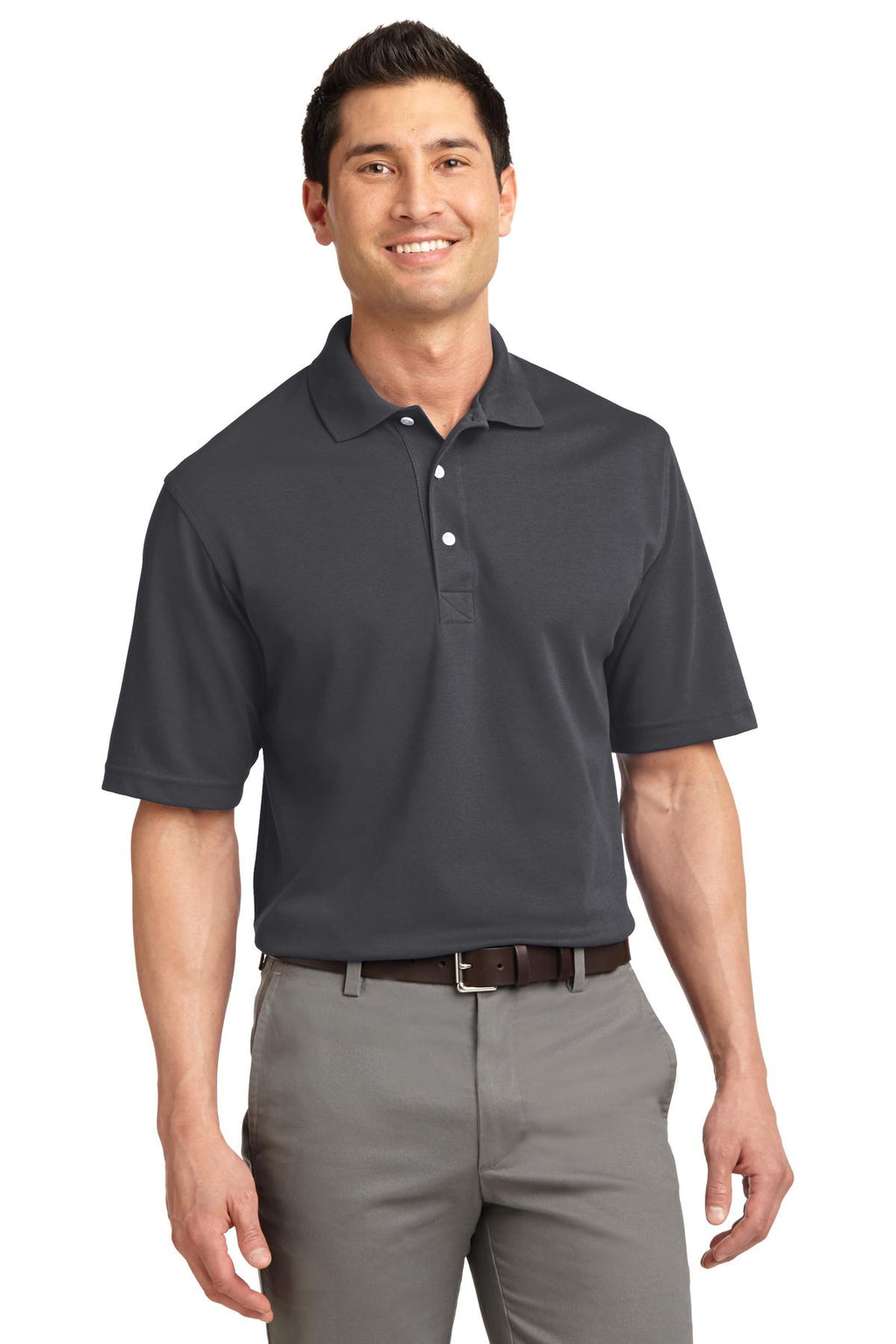 Port Authority Tall Rapid Dry Polo. TLK455 - Charcoal - front