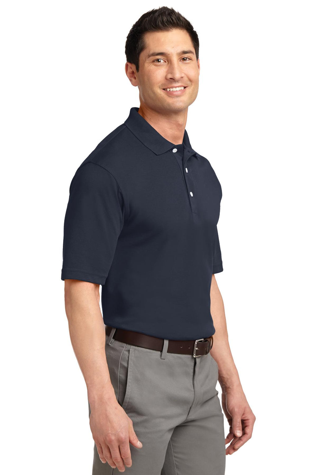 Port Authority Tall Rapid Dry Polo. TLK455 - Classic Navy - three_q