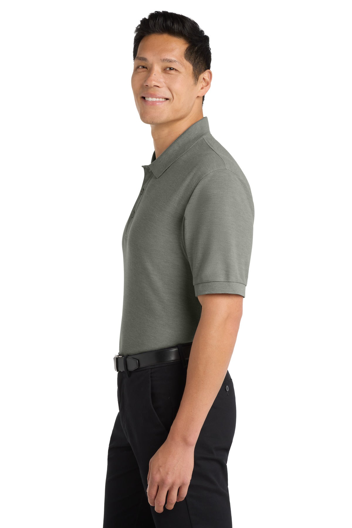 Port Authority Tall Silk Touch Polo. TLK500 - Cool Grey - side