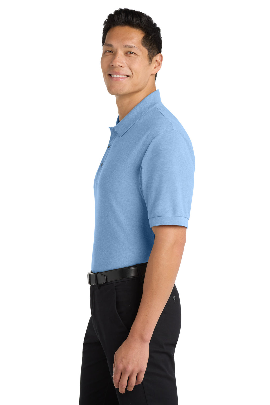 Port Authority Tall Silk Touch Polo. TLK500 - Light Blue - side