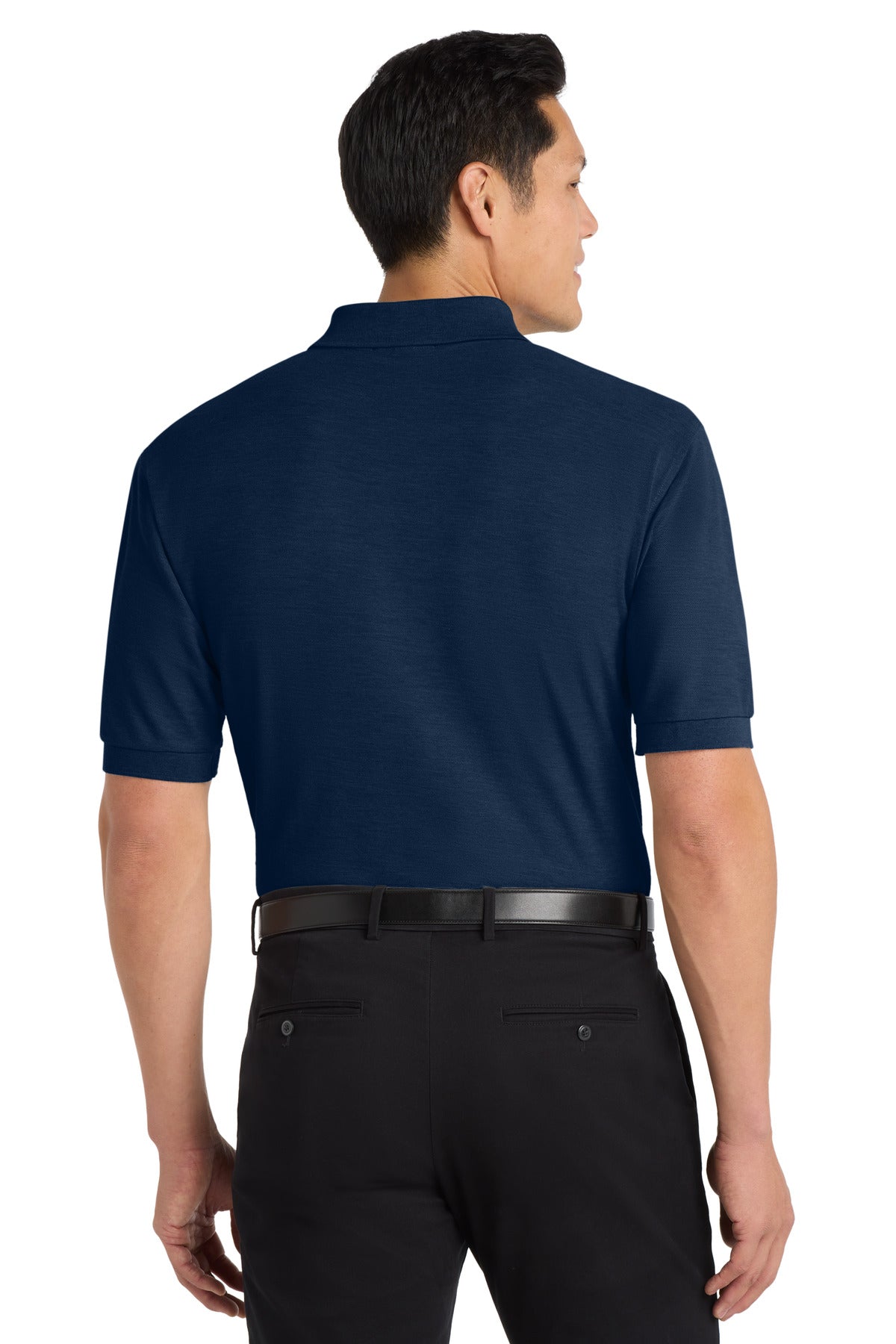 Port Authority Tall Silk Touch Polo. TLK500 - Navy - back