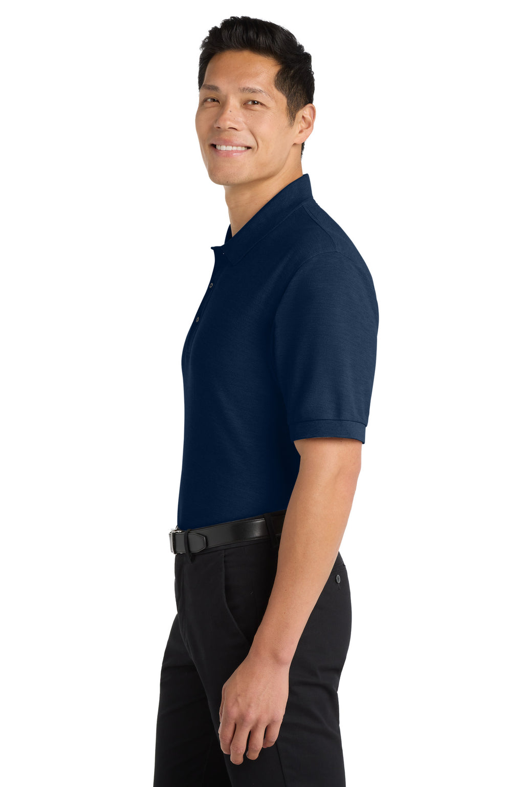 Port Authority Tall Silk Touch Polo. TLK500 - Navy - side