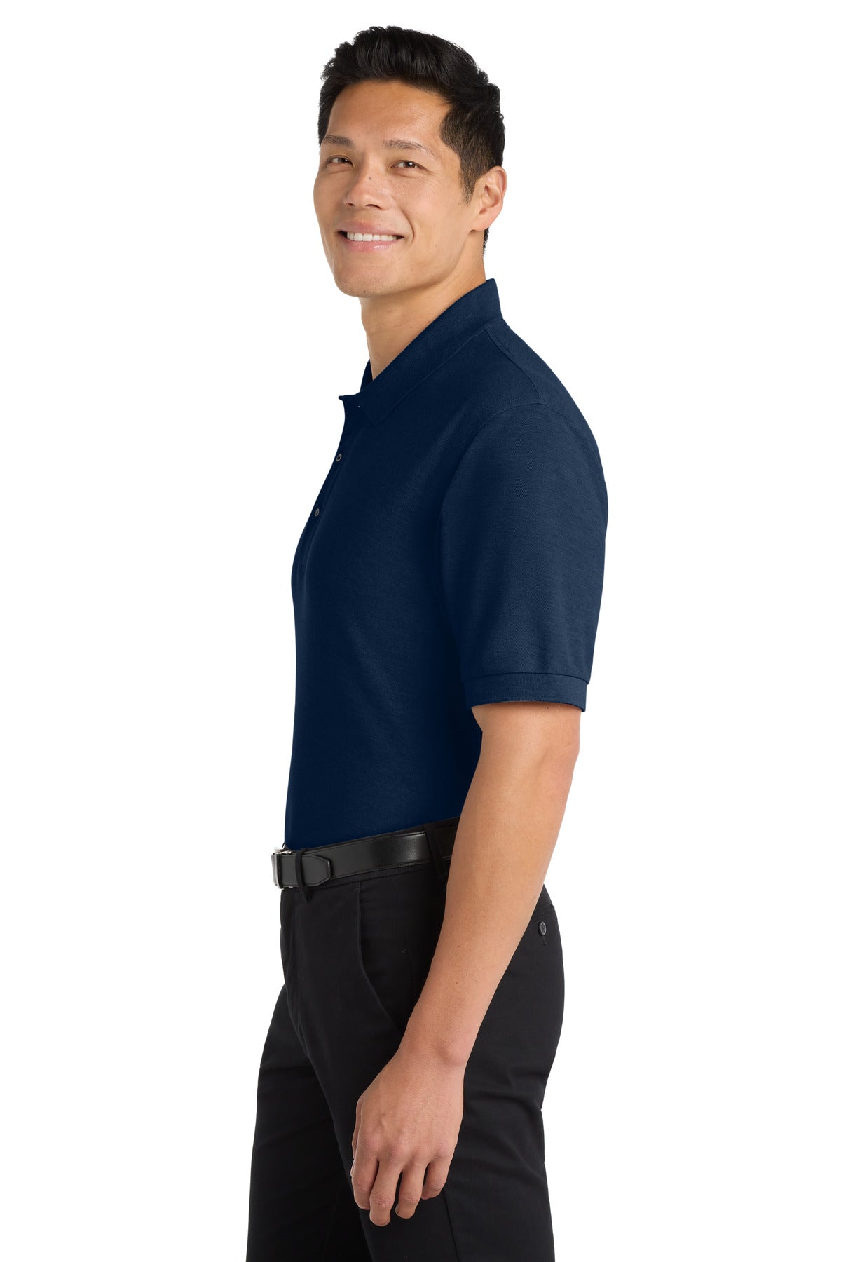 Port Authority Tall Silk Touch Polo. TLK500 - Navy - side