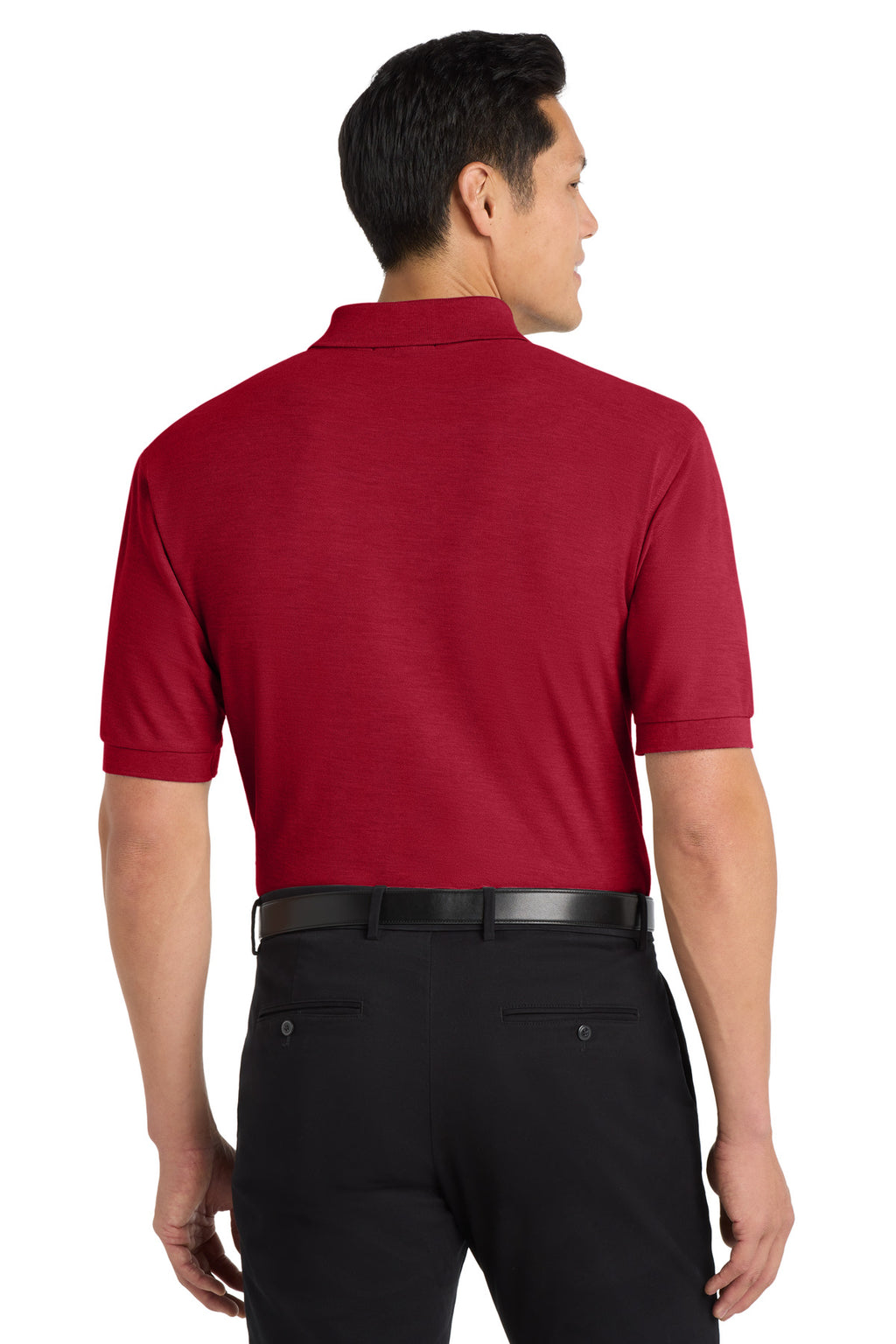 Port Authority Tall Silk Touch Polo. TLK500 - Red - back