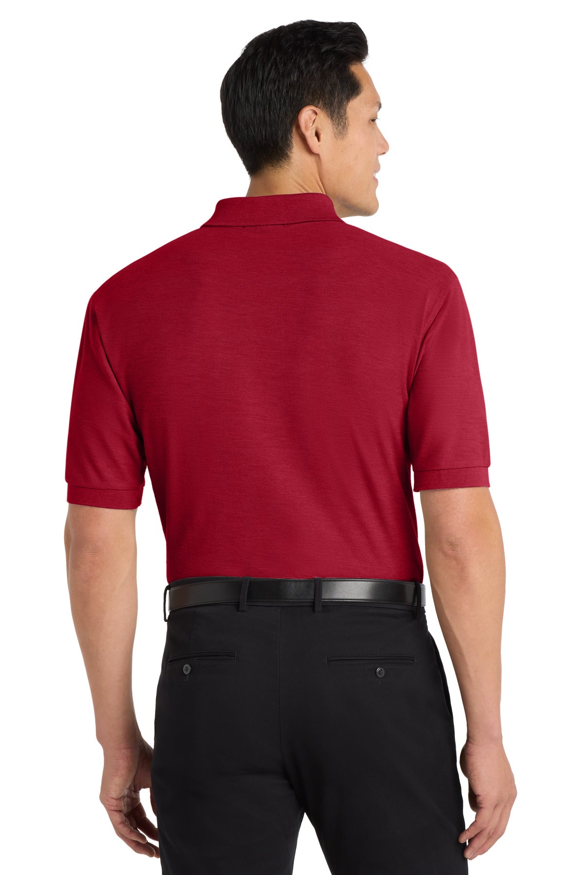Port Authority Tall Silk Touch Polo. TLK500 - Red - back