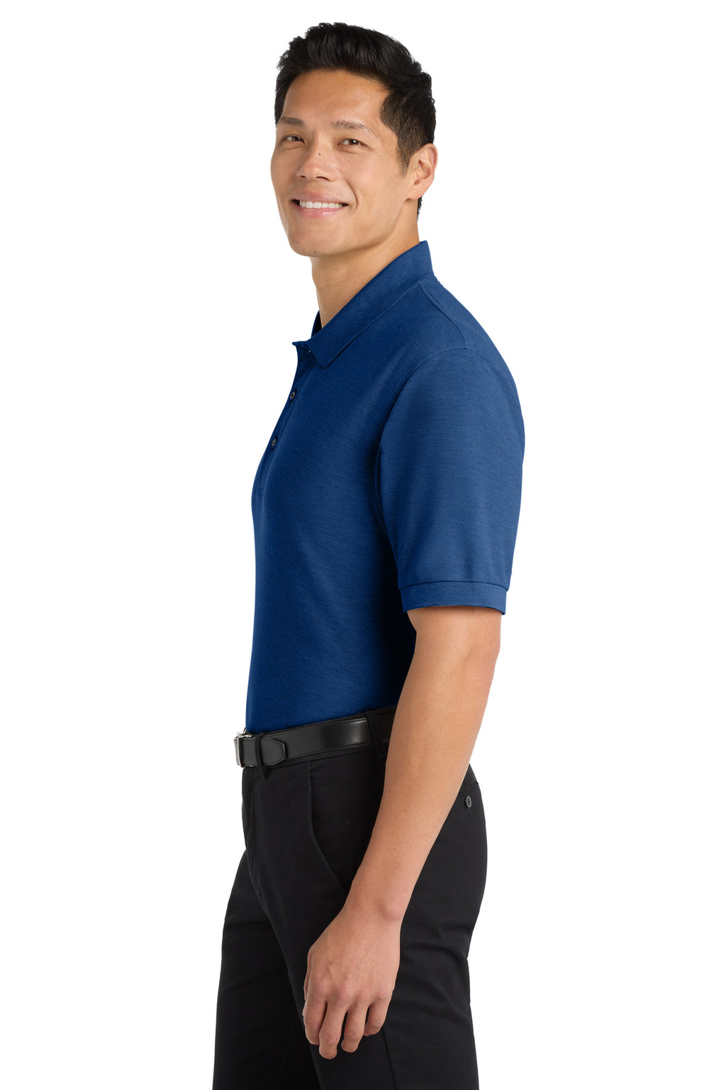 Port Authority Tall Silk Touch Polo. TLK500 - Royal - side