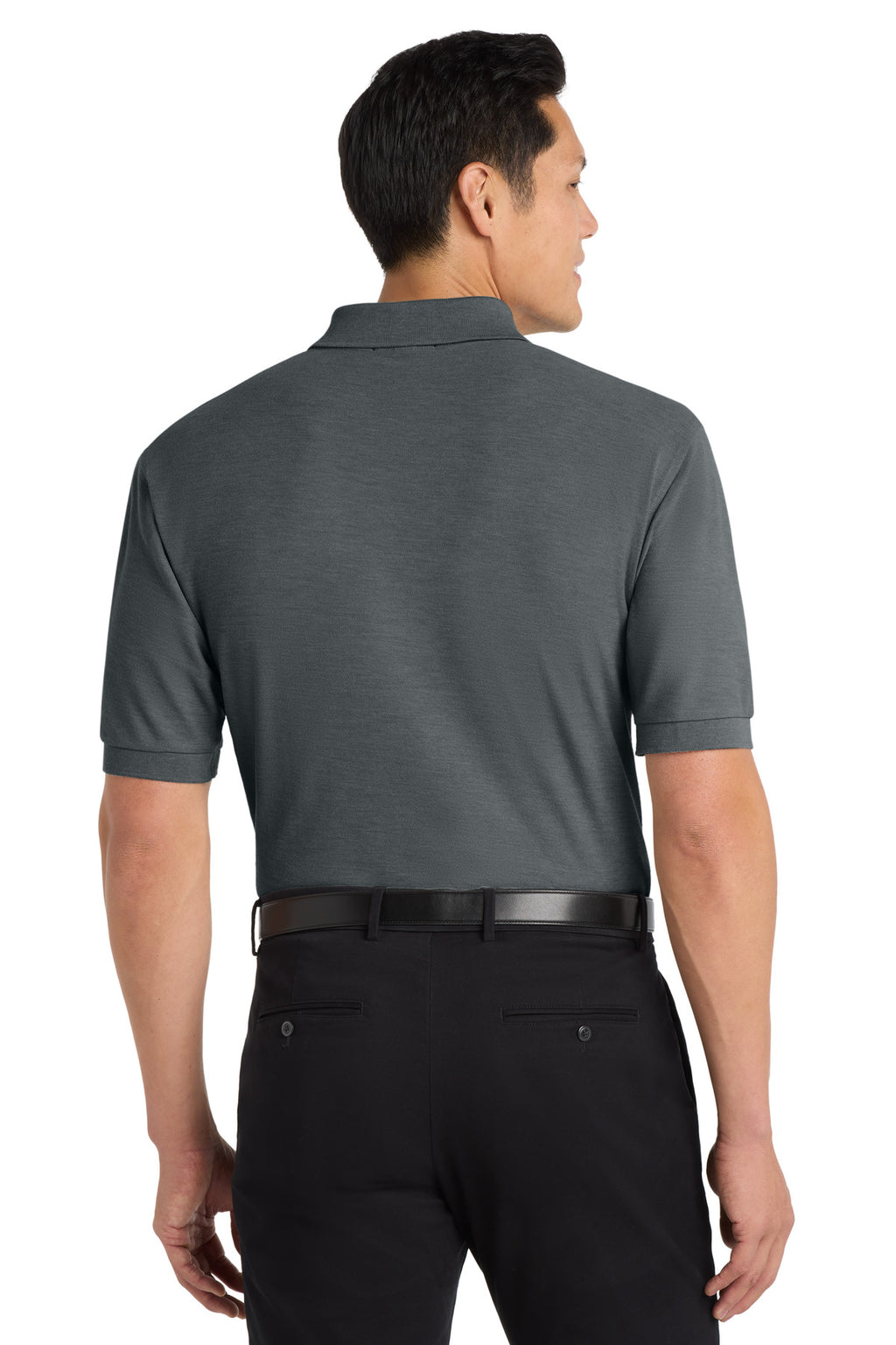 Port Authority Tall Silk Touch Polo. TLK500 - Steel Grey - back