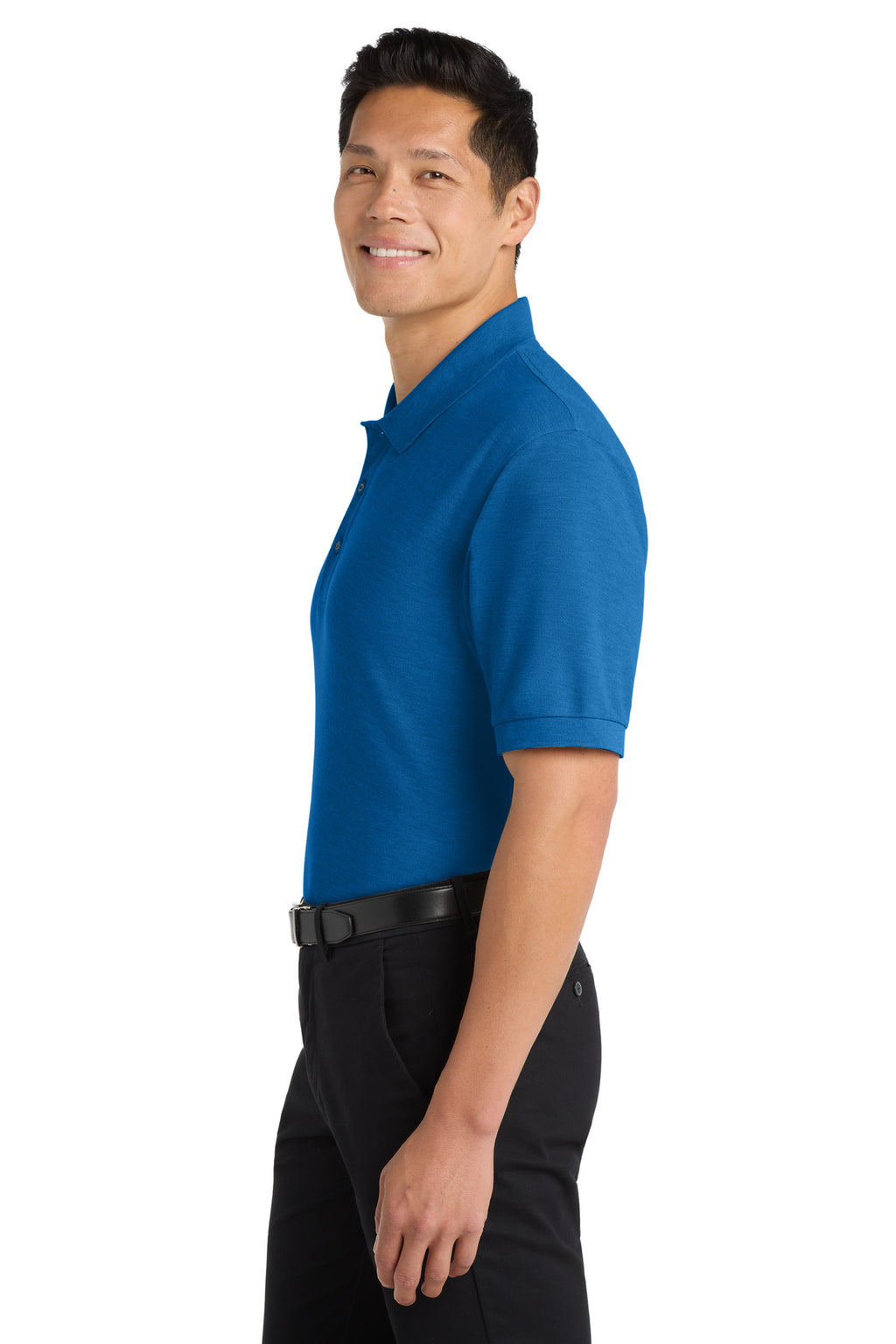 Port Authority Tall Silk Touch Polo. TLK500 - Strong Blue - side