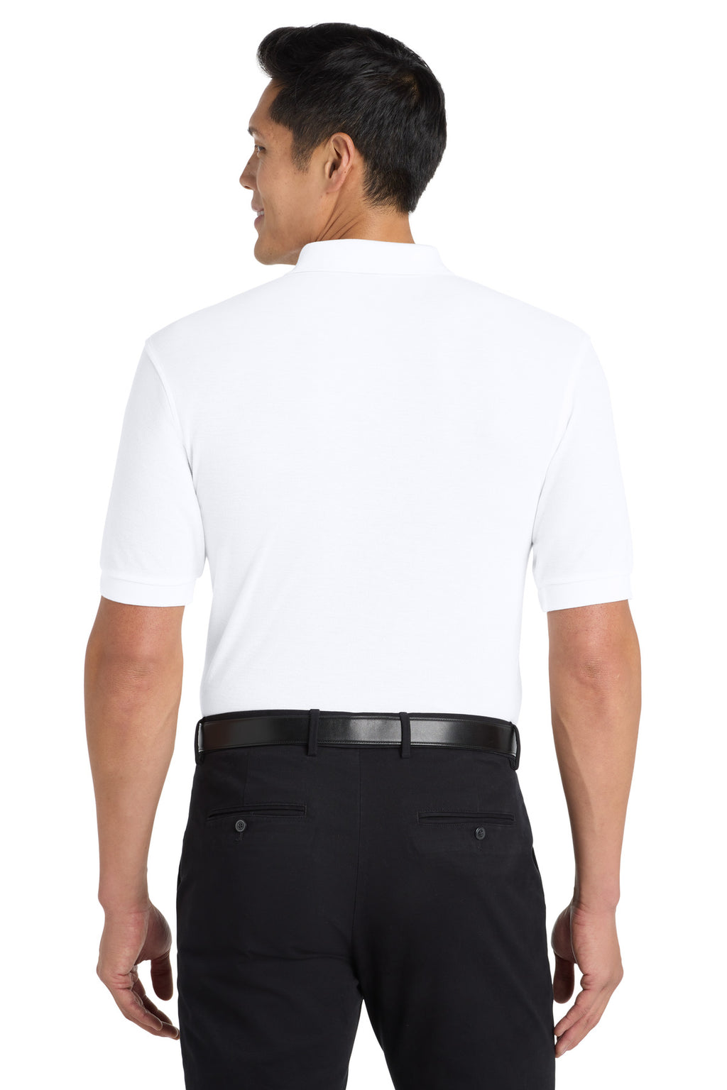 Port Authority Tall Silk Touch Polo. TLK500 - White - back