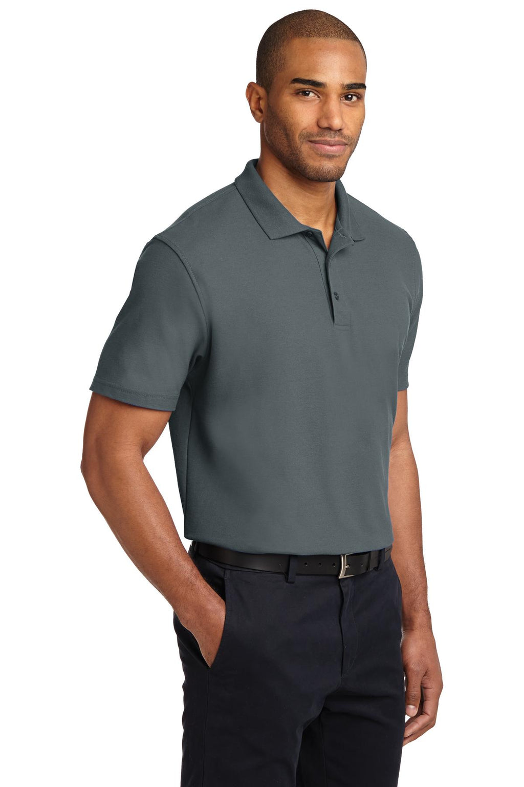Port Authority Tall Stain-Release Polo. TLK510 - Steel Grey - three_q