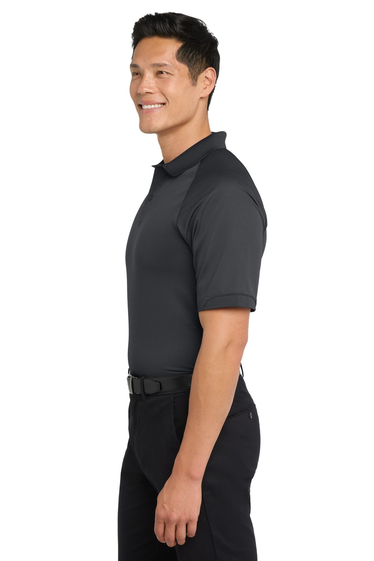 DISCONTINUED Port Authority Tall Dry Zone Ottoman Polo. TLK525 - Iron Grey - side