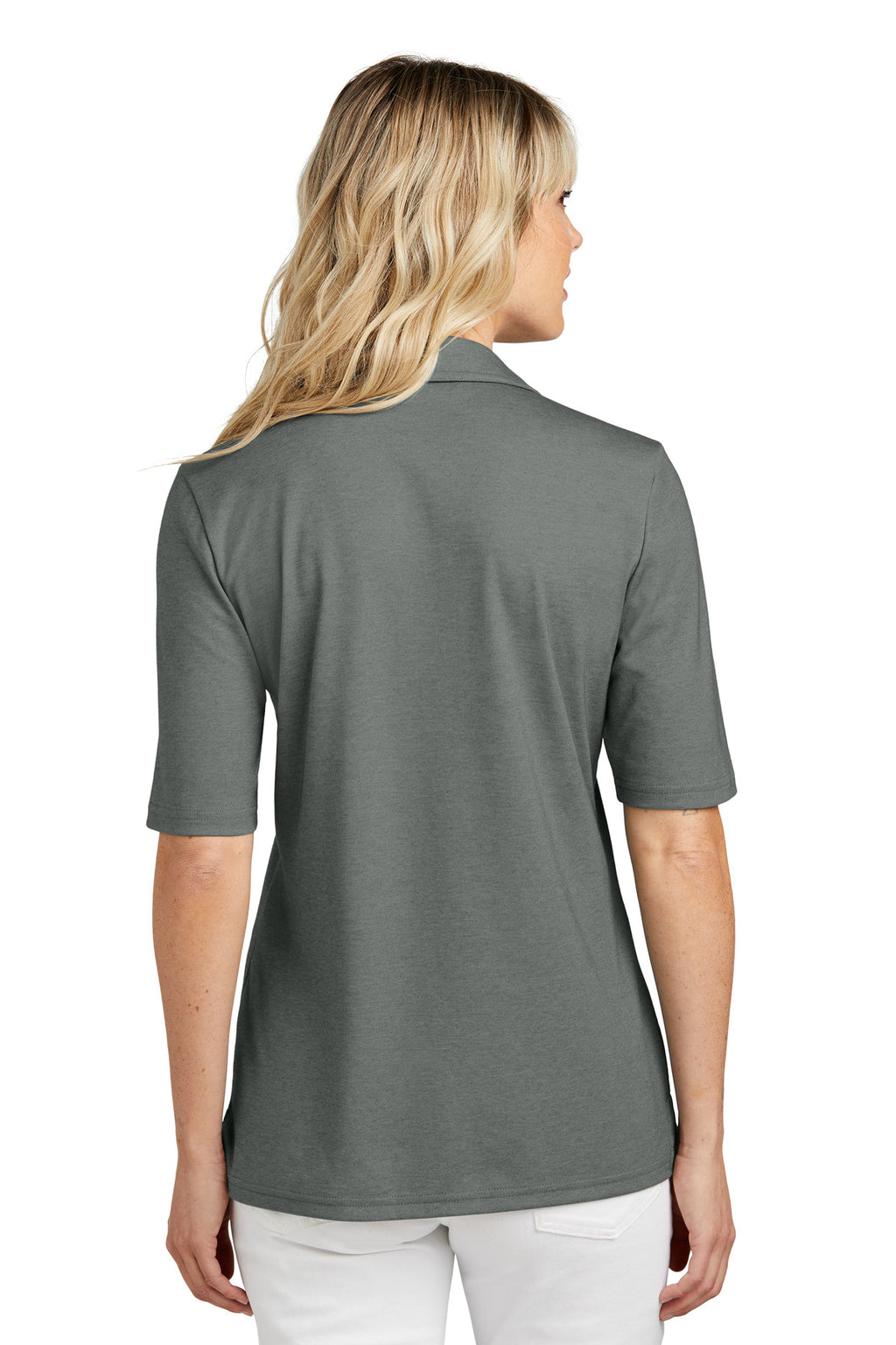 TravisMathew Women's Sunsetters Polo TM1LD004 - Black Heather - back