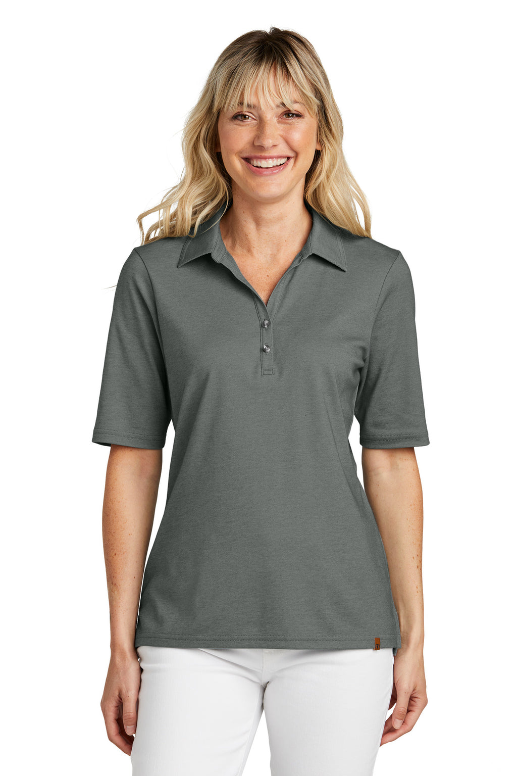 TravisMathew Women's Sunsetters Polo TM1LD004 - Black Heather - front