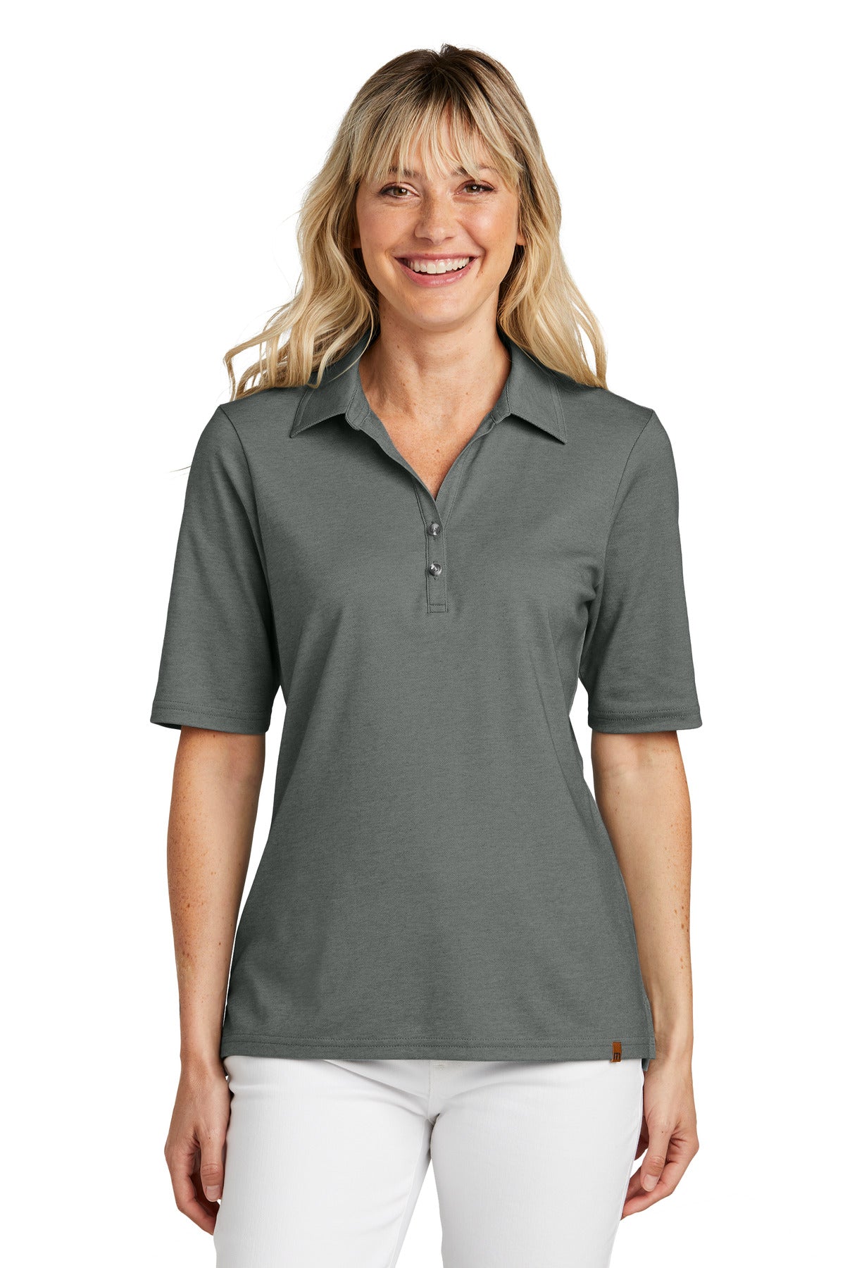 TravisMathew Women's Sunsetters Polo TM1LD004 - Black Heather - front