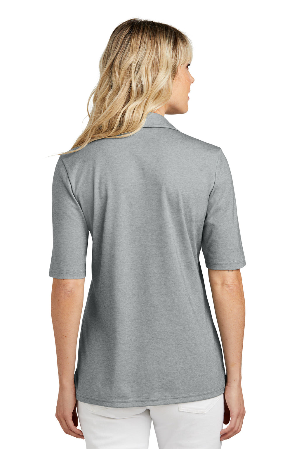 TravisMathew Women's Sunsetters Polo TM1LD004 - Grey Heather - back