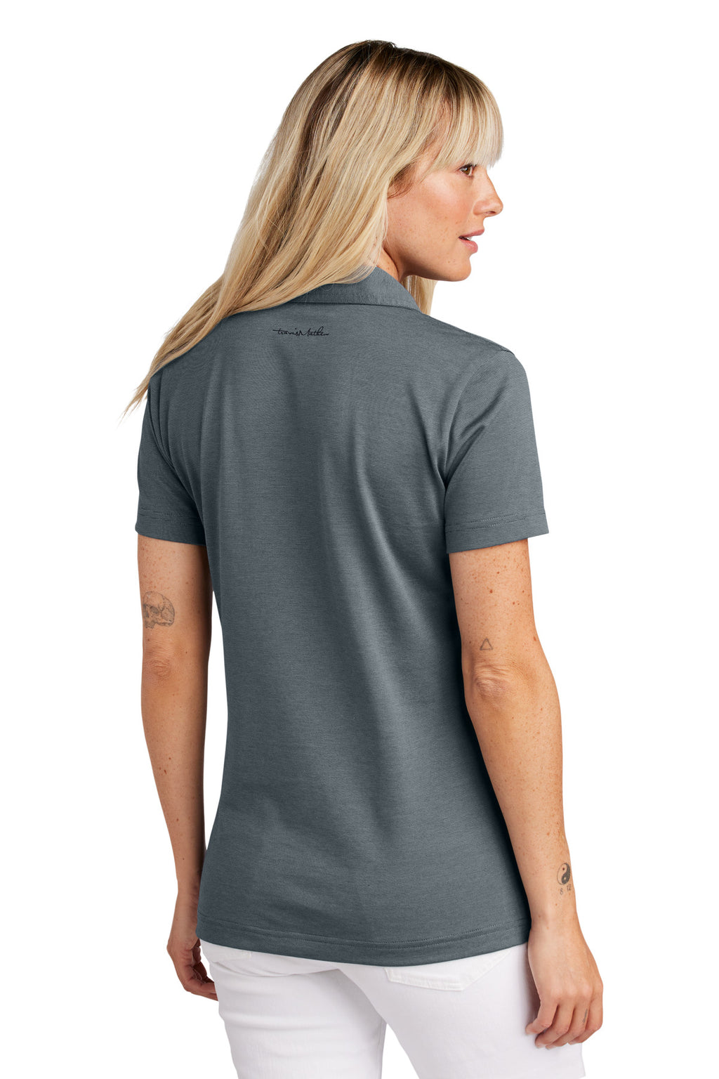 TravisMathew Women's Sunnyvale Polo TM1LD005 - Blue Nights Heather - back