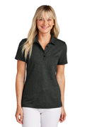 TravisMathew Women's Sunnyvale Polo TM1LD005 - Black Heather - front