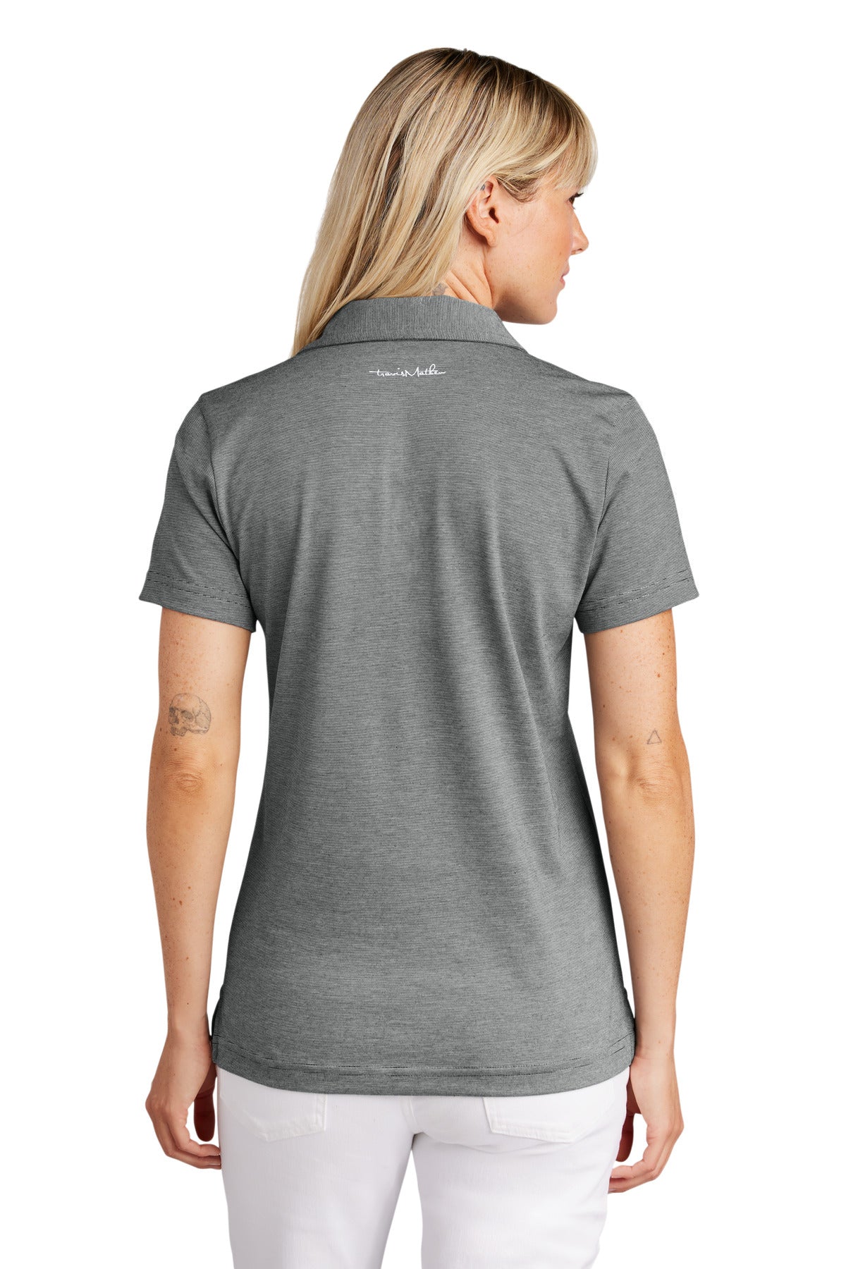 TravisMathew Women's Sunnyvale Polo TM1LD005 - Dark Grey Heather - back