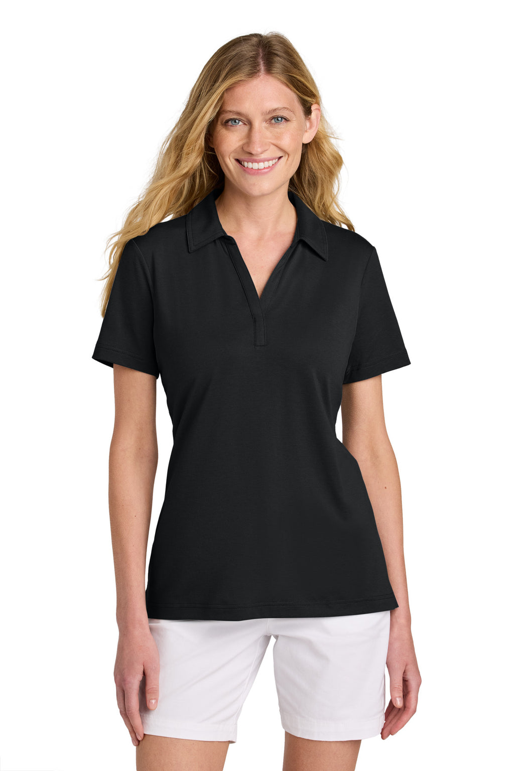 TravisMathew Women's Glenview Solid Polo TM1LF071 - Black - front