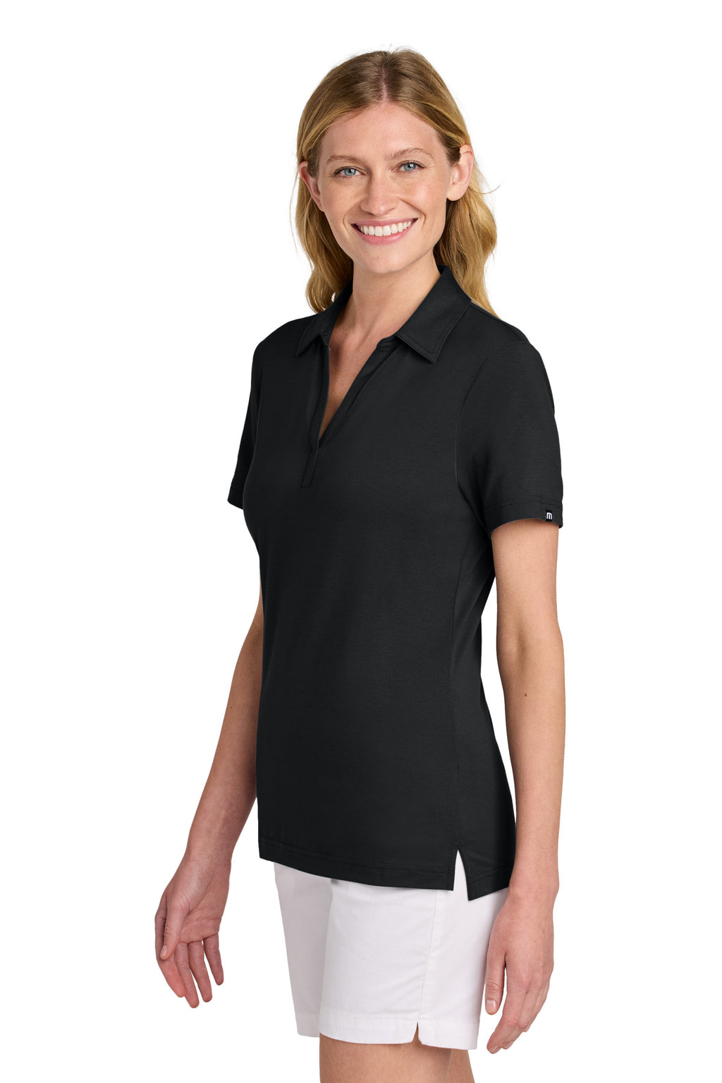 TravisMathew Women's Glenview Solid Polo TM1LF071 - Black - side