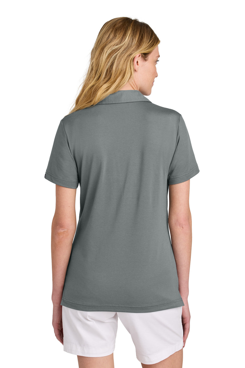 TravisMathew Women's Glenview Solid Polo TM1LF071 - Quiet Shade Grey - back