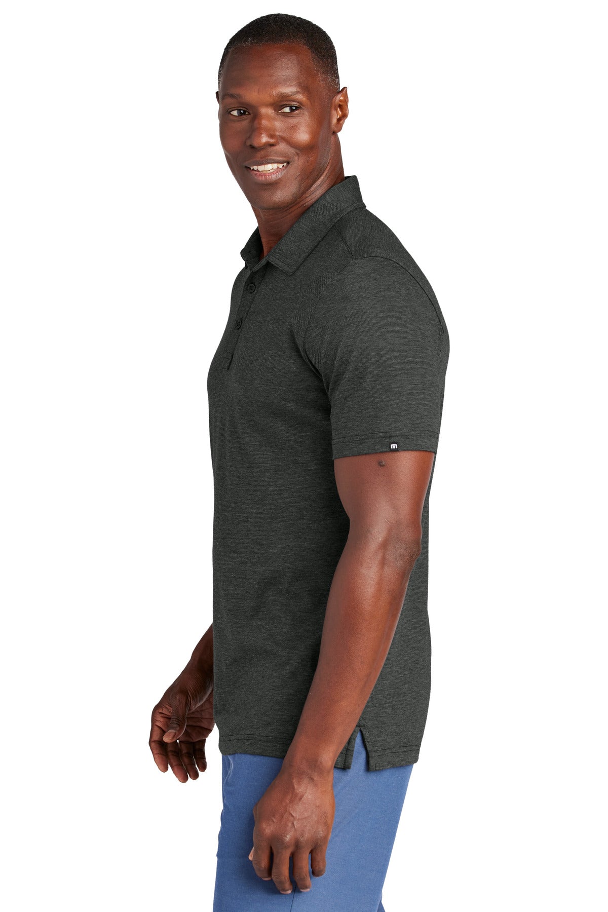 TravisMathew Sunnyvale Polo TM1MAA369 - Black Heather - side