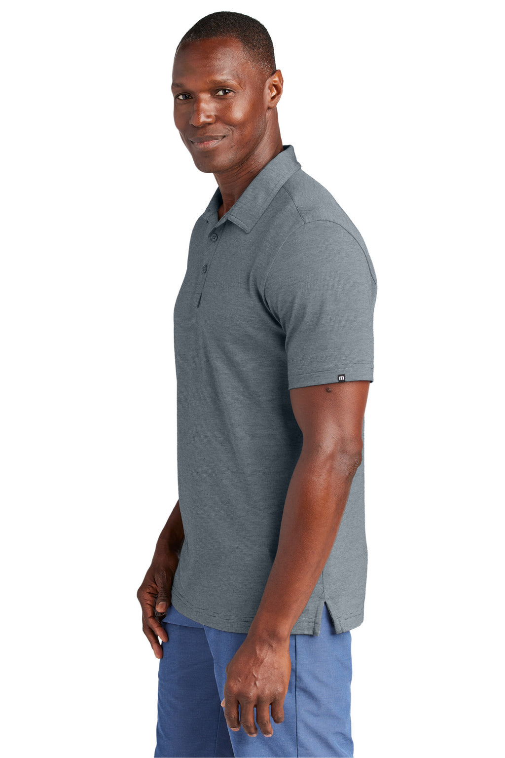 TravisMathew Sunnyvale Polo TM1MAA369 - Blue Nights Heather - side