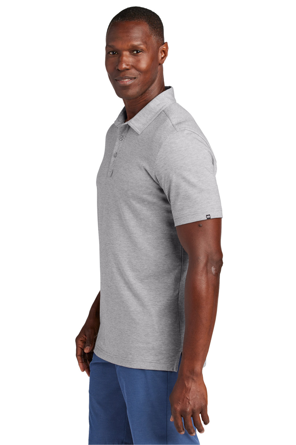 TravisMathew Sunnyvale Polo TM1MAA369 - Light Grey Heather - side