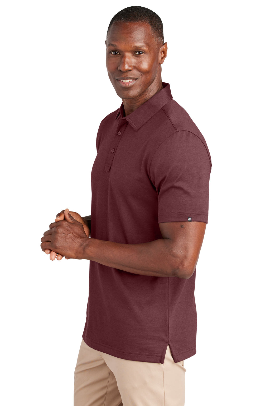 TravisMathew Sunnyvale Polo TM1MAA369 - Oxblood Heather - side
