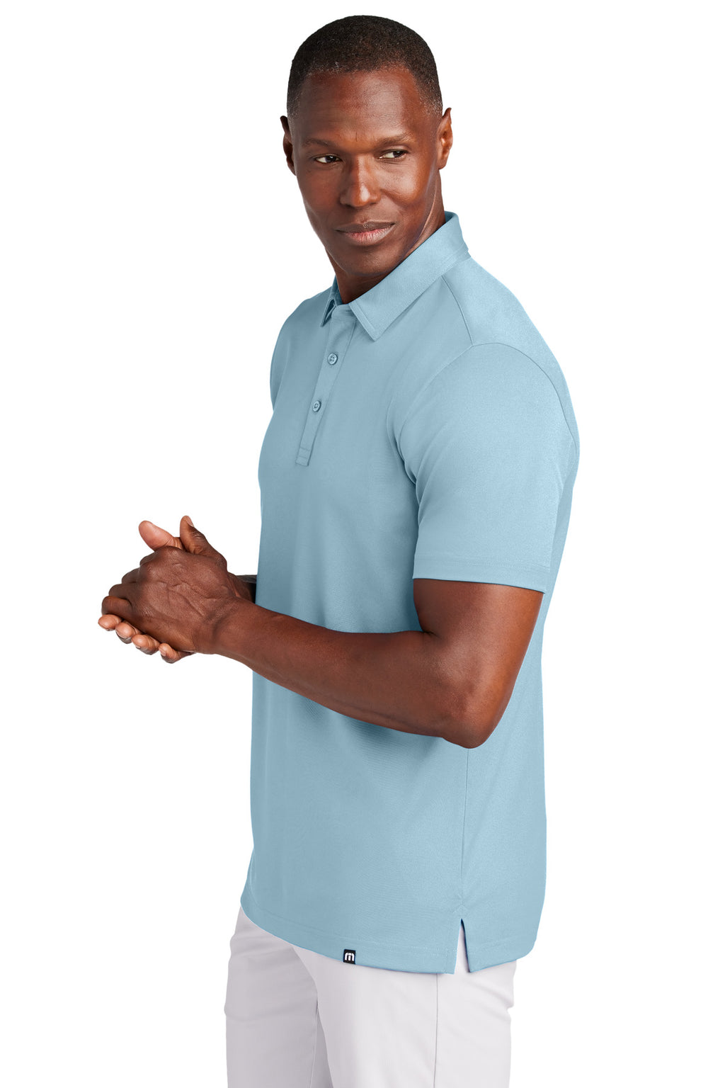 TravisMathew Cabana Solid Polo TM1MAA370 - Light Denim Blue - side