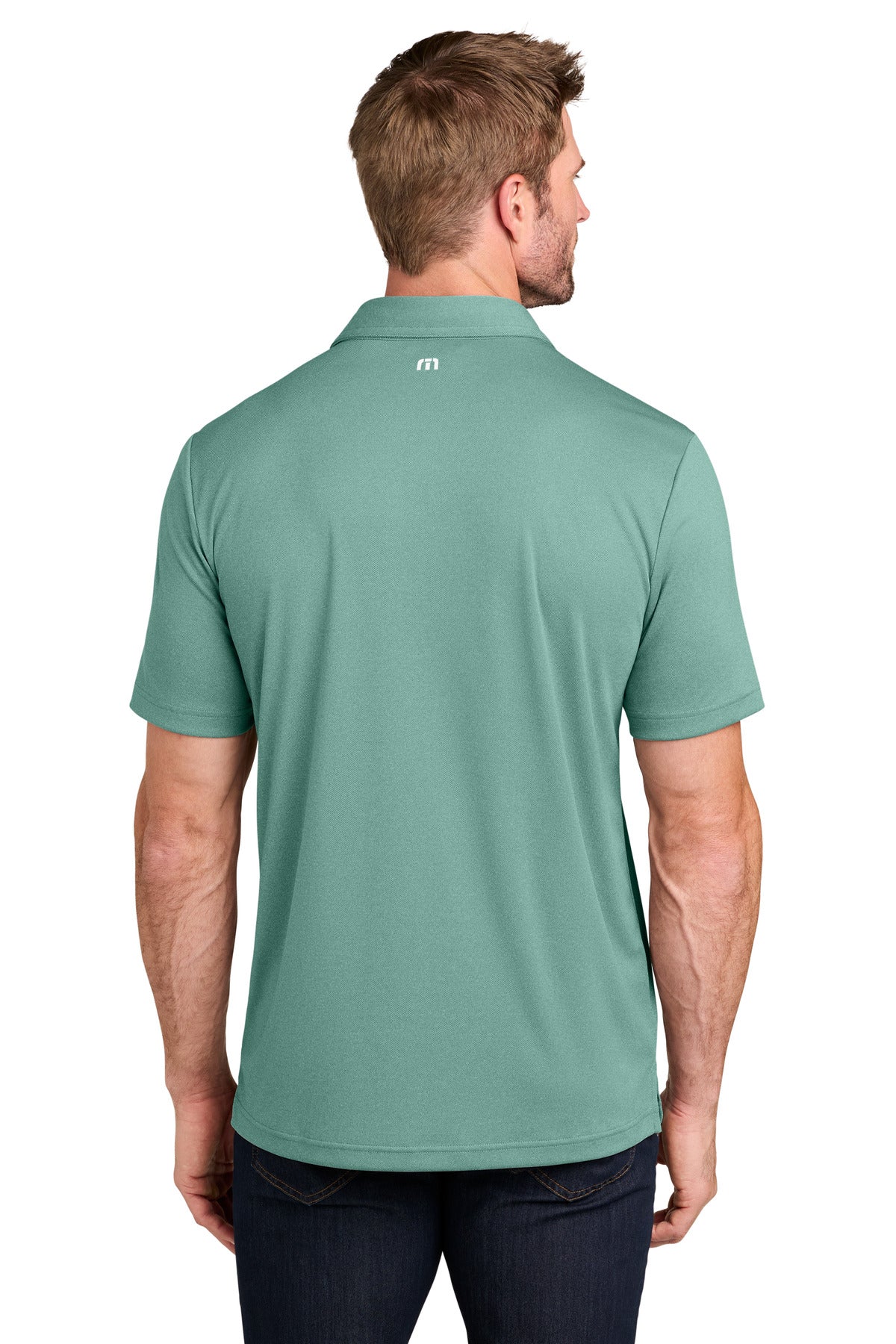 TravisMathew Coto Performance Polo. TM1MU410 - Beryl Green Heather - back