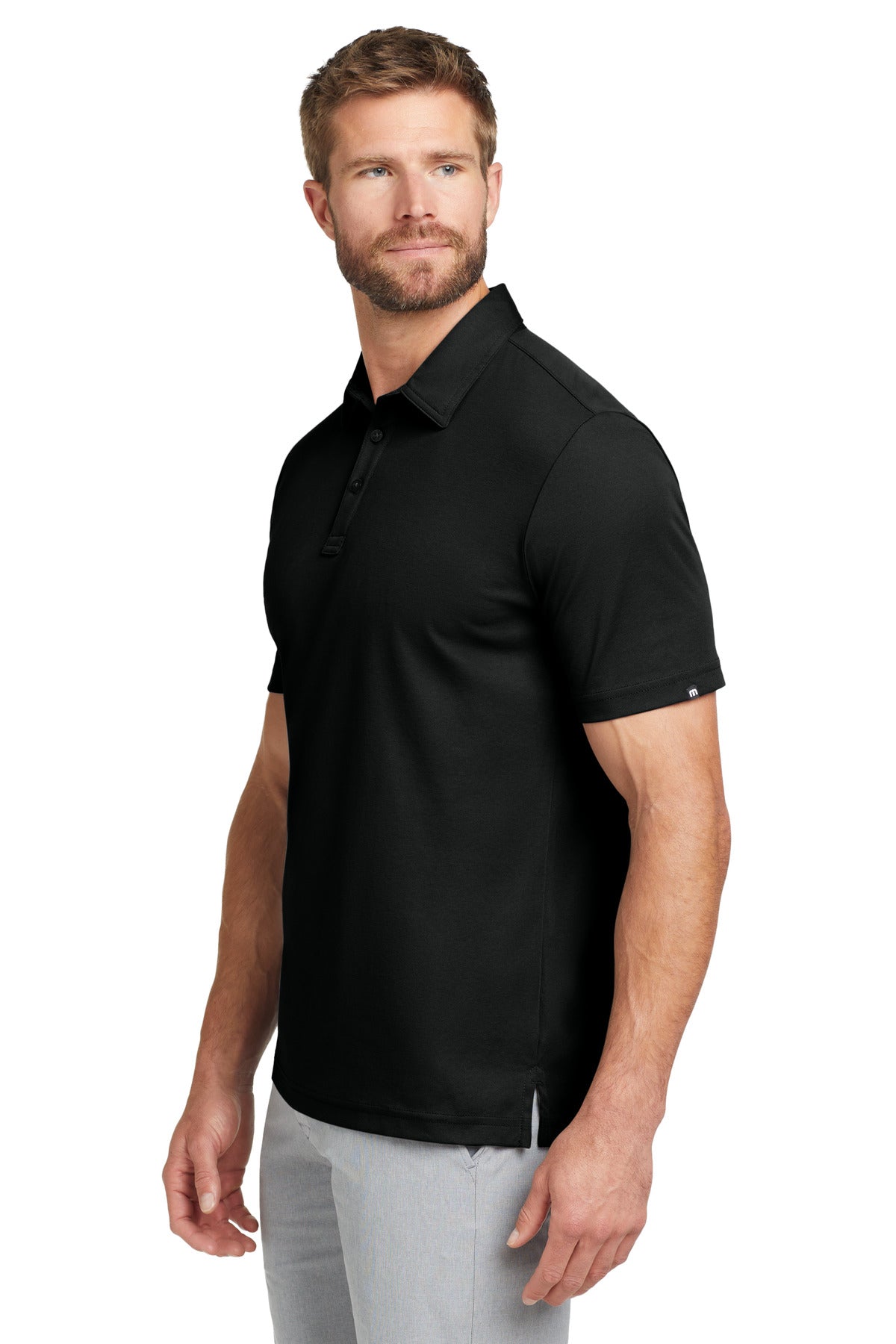 TravisMathew Oceanside Solid Polo. TM1MU411 - Black - side