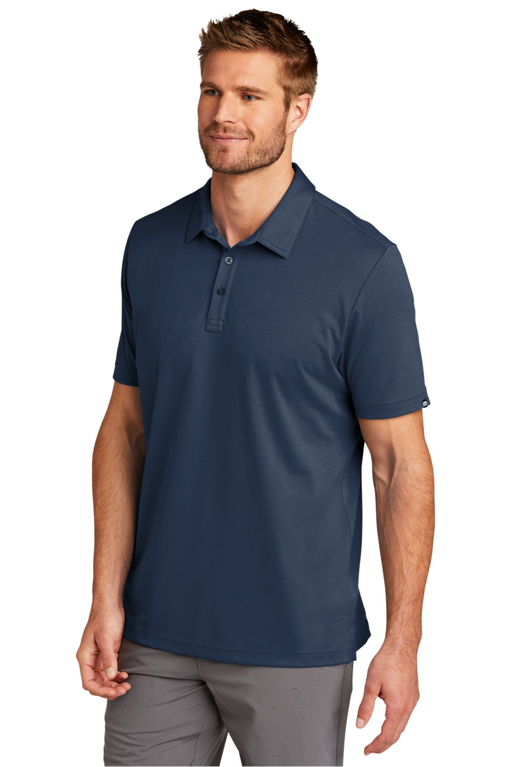TravisMathew Oceanside Solid Polo. TM1MU411 - Blue Nights - three_q