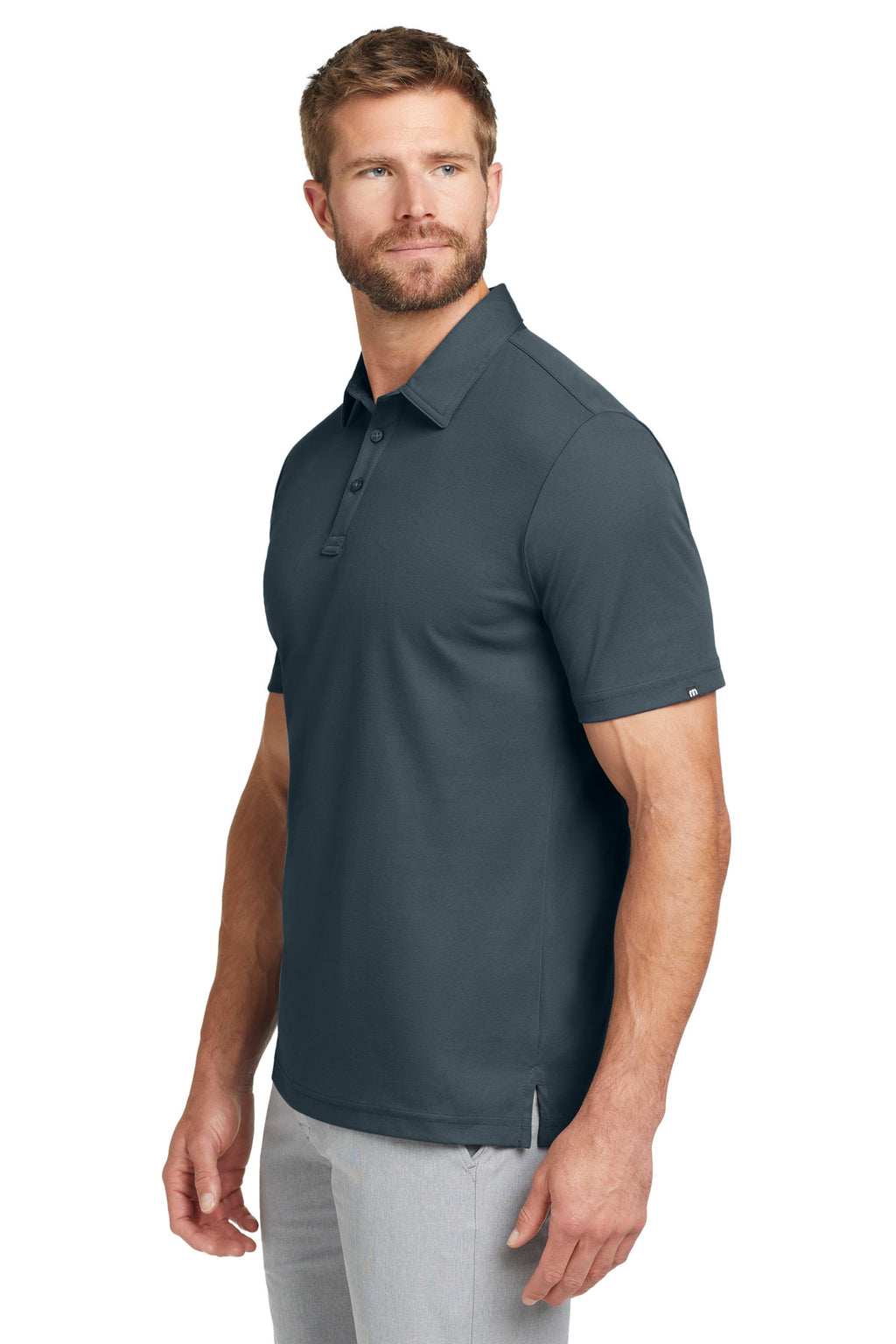 TravisMathew Oceanside Solid Polo. TM1MU411 - Blue Nights - side