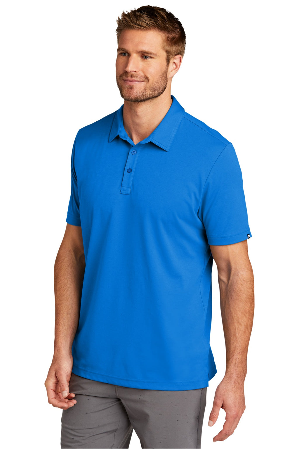 TravisMathew Oceanside Solid Polo. TM1MU411 - Classic Blue - three_q