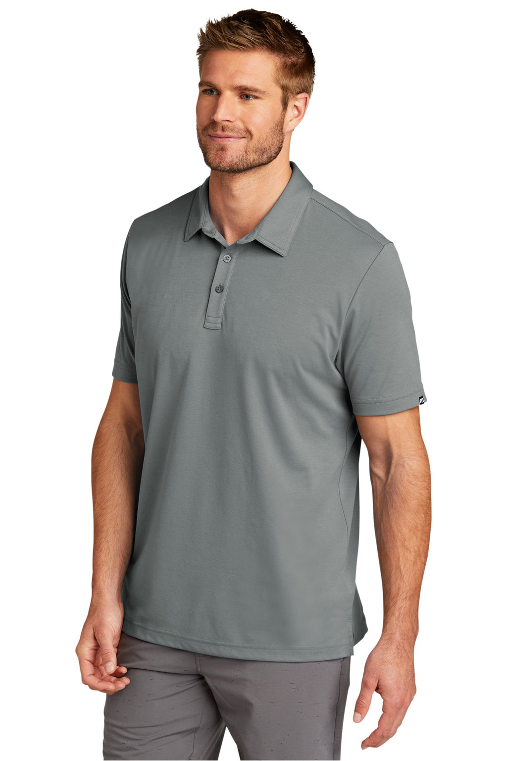 TravisMathew Oceanside Solid Polo. TM1MU411 - Quiet Shade Grey - three_q