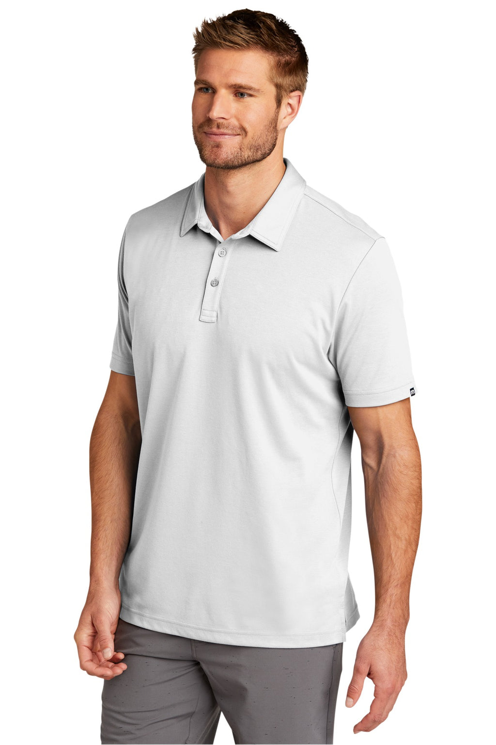 TravisMathew Oceanside Solid Polo. TM1MU411 - White - three_q