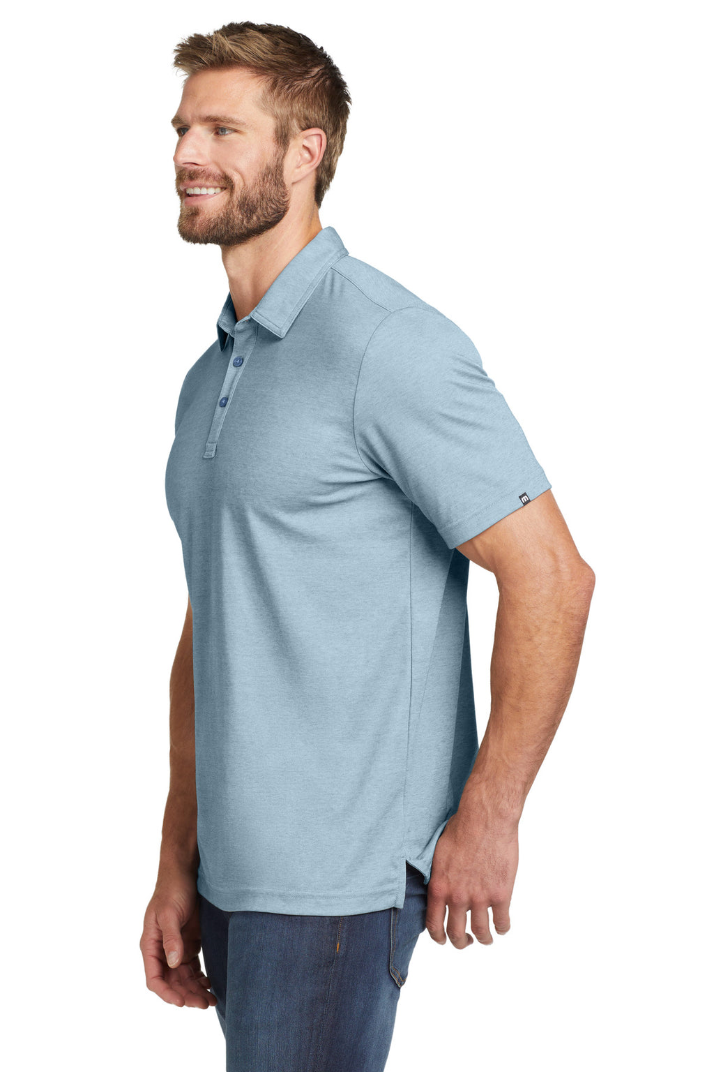 TravisMathew Oceanside Heather Polo. TM1MU412 - Allure Heather - side