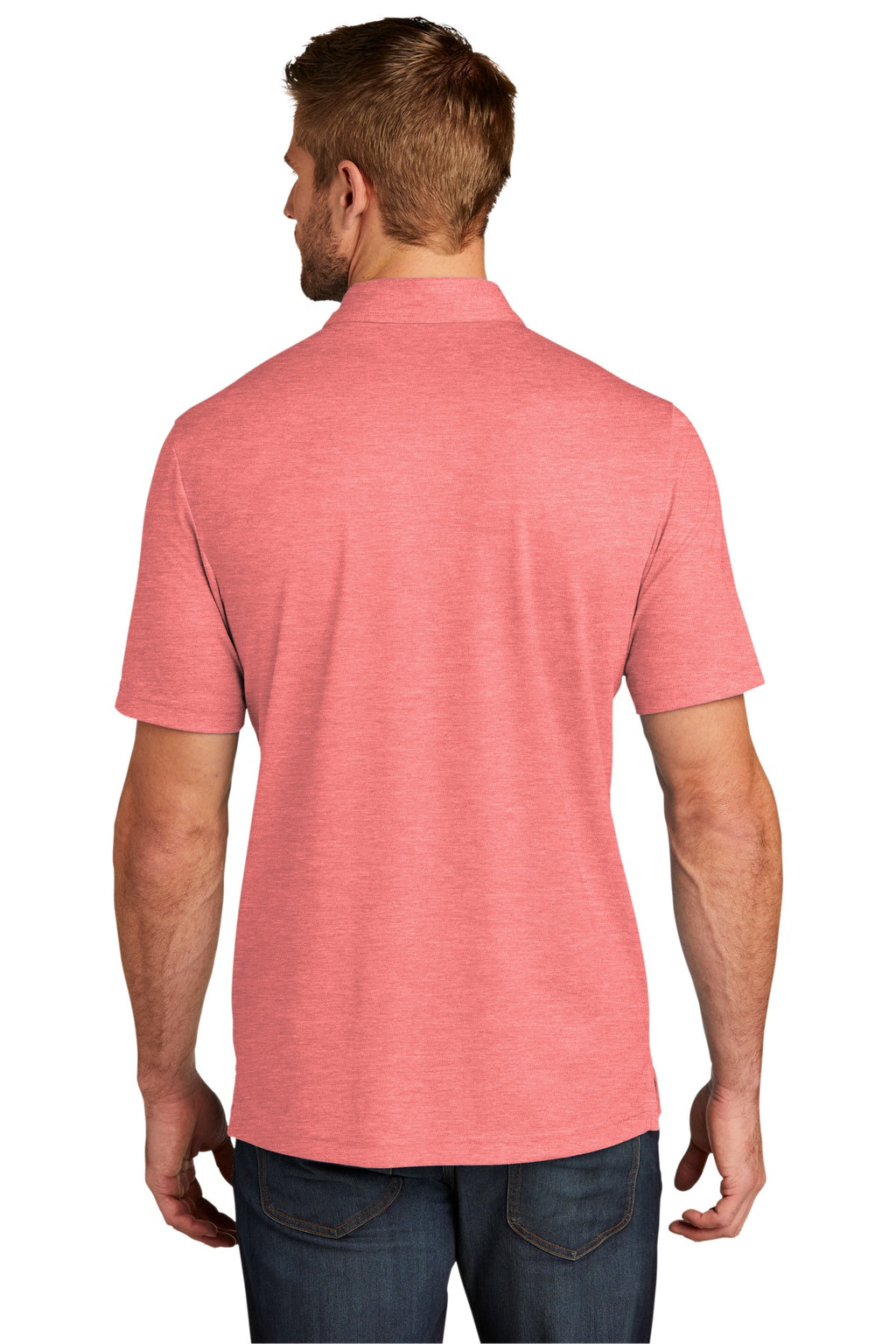 TravisMathew Oceanside Heather Polo. TM1MU412 - Cardinal Heather - back