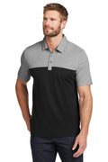 TravisMathew Oceanside Blocked Polo. TM1MU414 - Black Heather/ Black - front