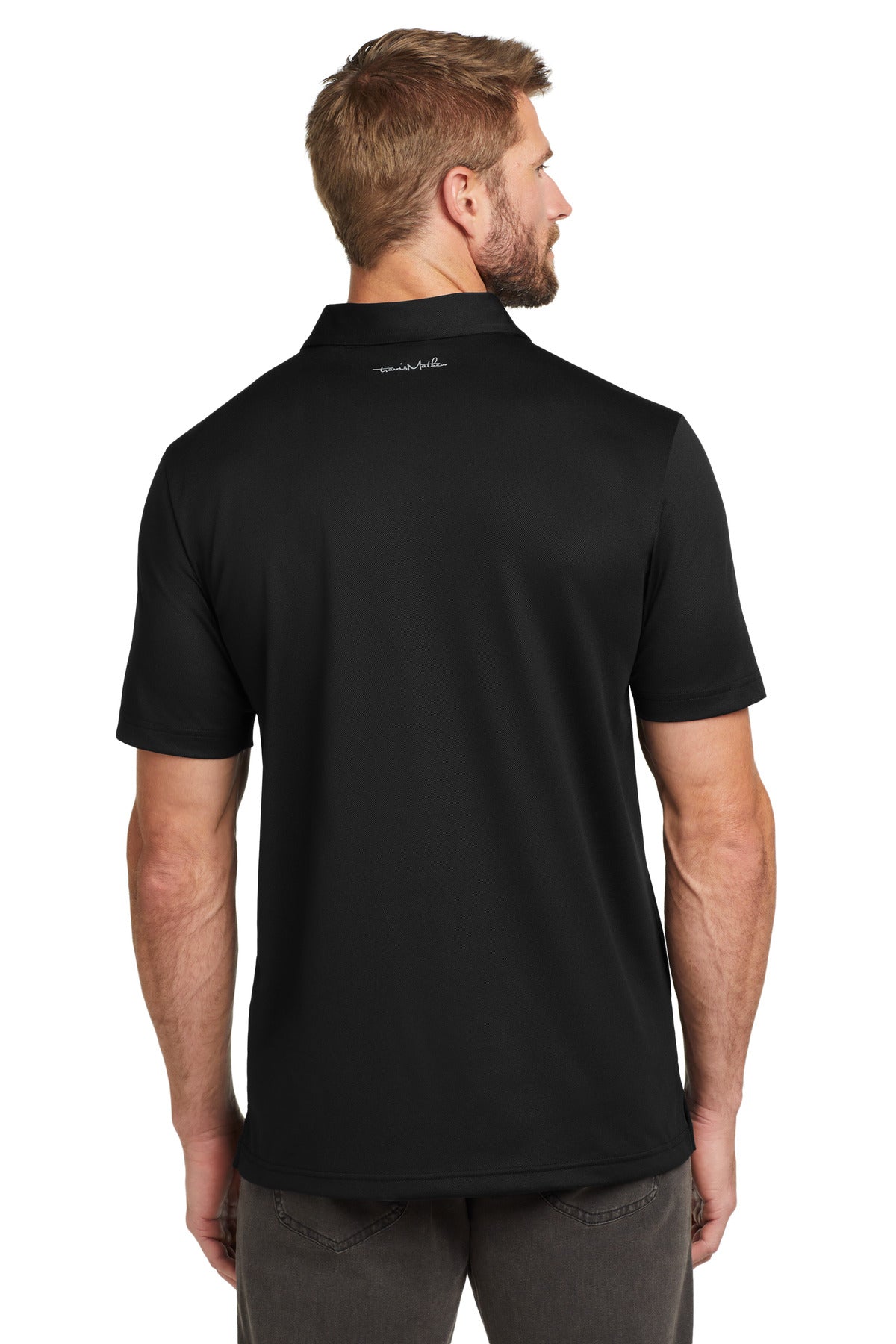TravisMathew Cabana Chest Stripe Polo. TM1MU416 - Black - back