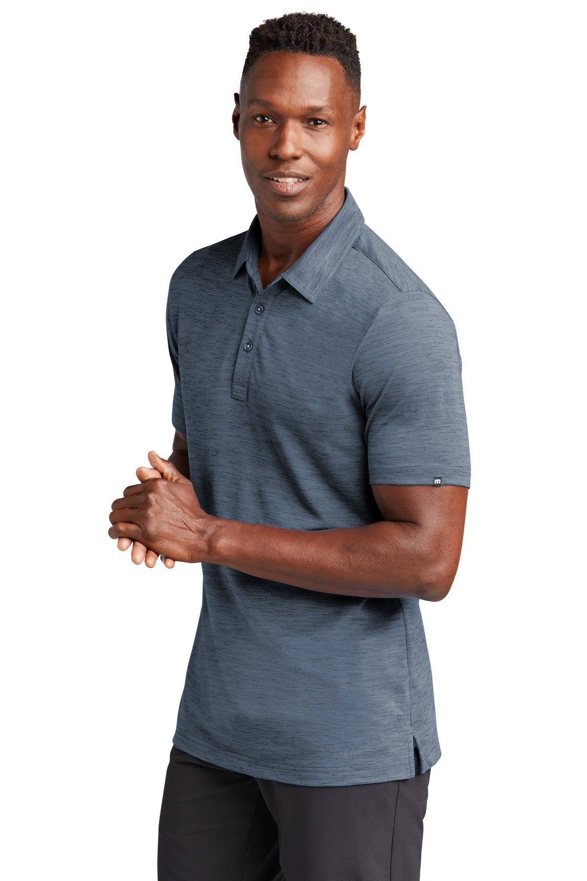 TravisMathew Auckland Slub Polo TM1MW451 - Blue Nights - three_q