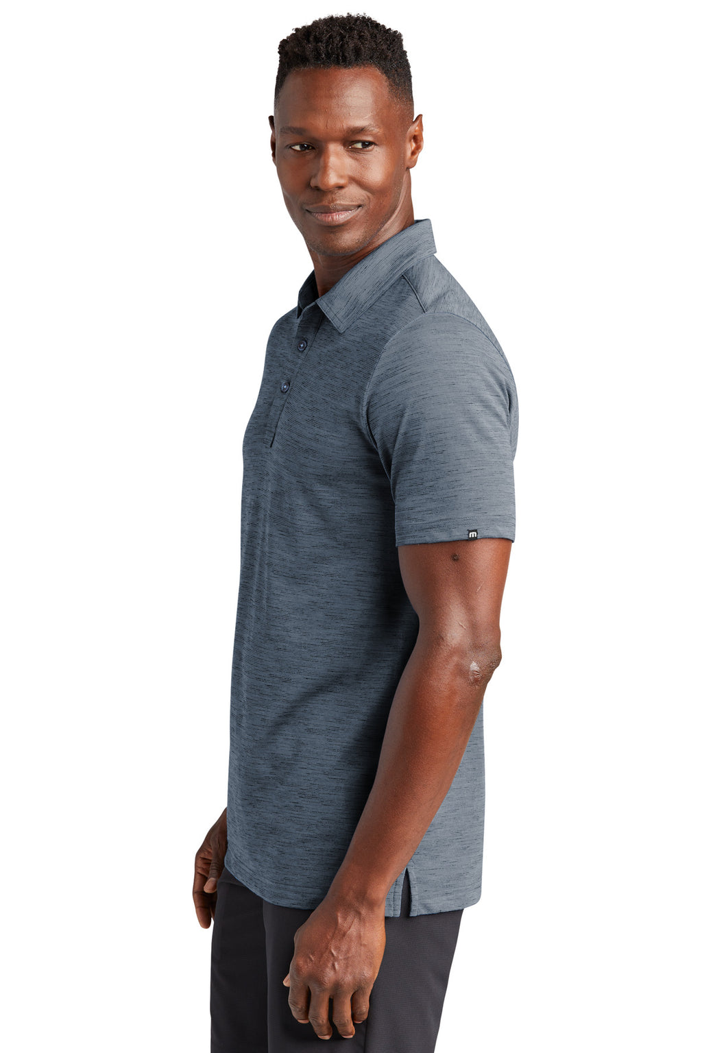 TravisMathew Auckland Slub Polo TM1MW451 - Blue Nights - side