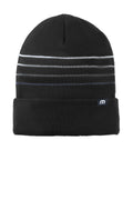 TravisMathew Striped Cuffed Beanie TM1MY393 - Black - front