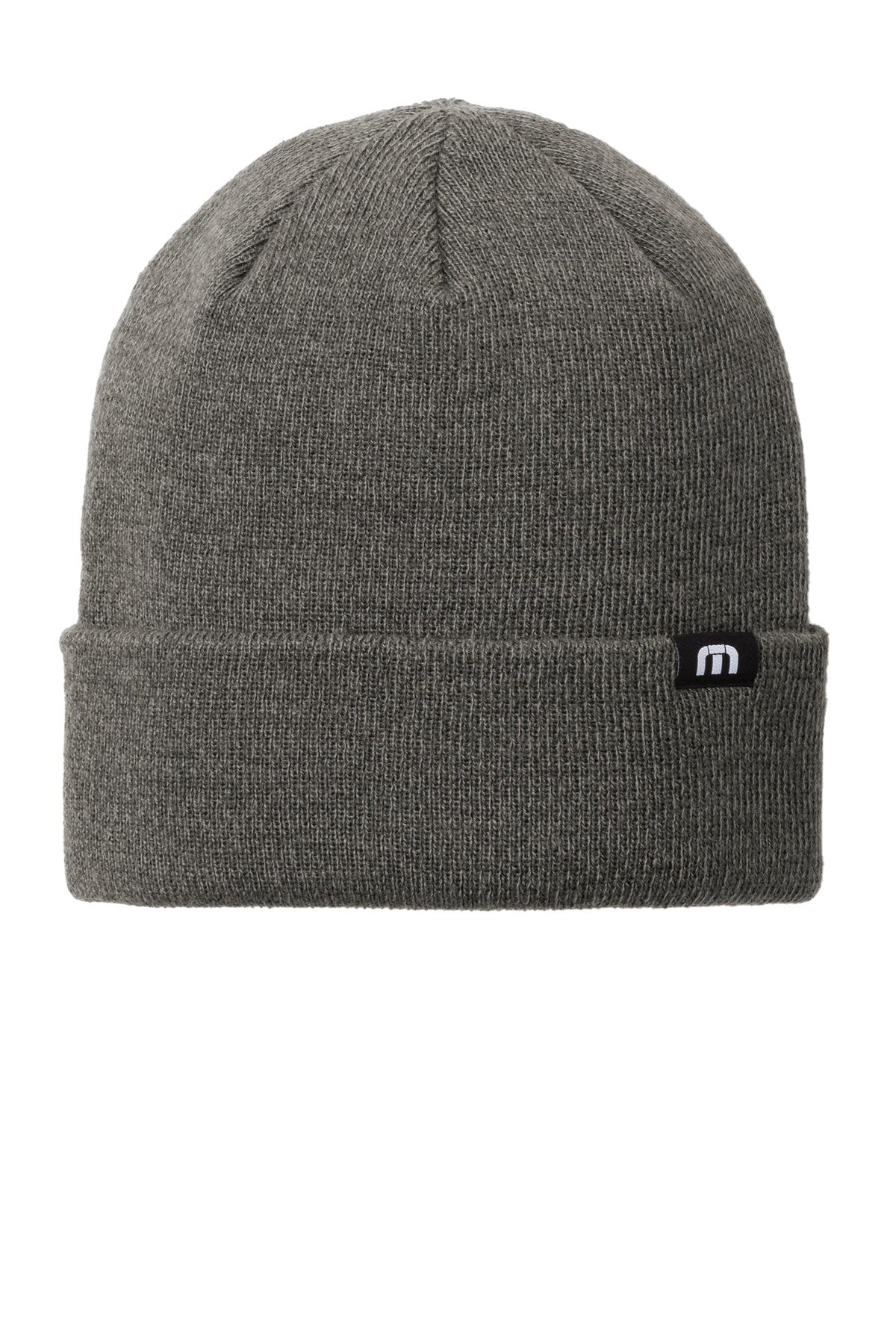 TravisMathew Solid Cuffed Beanie TM1MY394 - Dark Grey Heather - front
