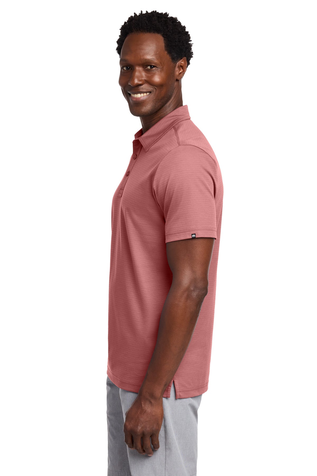 TravisMathew Bayfront Solid Polo TM1MY399 - Roan Rouge - side