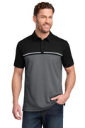 TravisMathew Sunset Blocked Polo TM1MY401 - Black/ Dark Grey Heather - front
