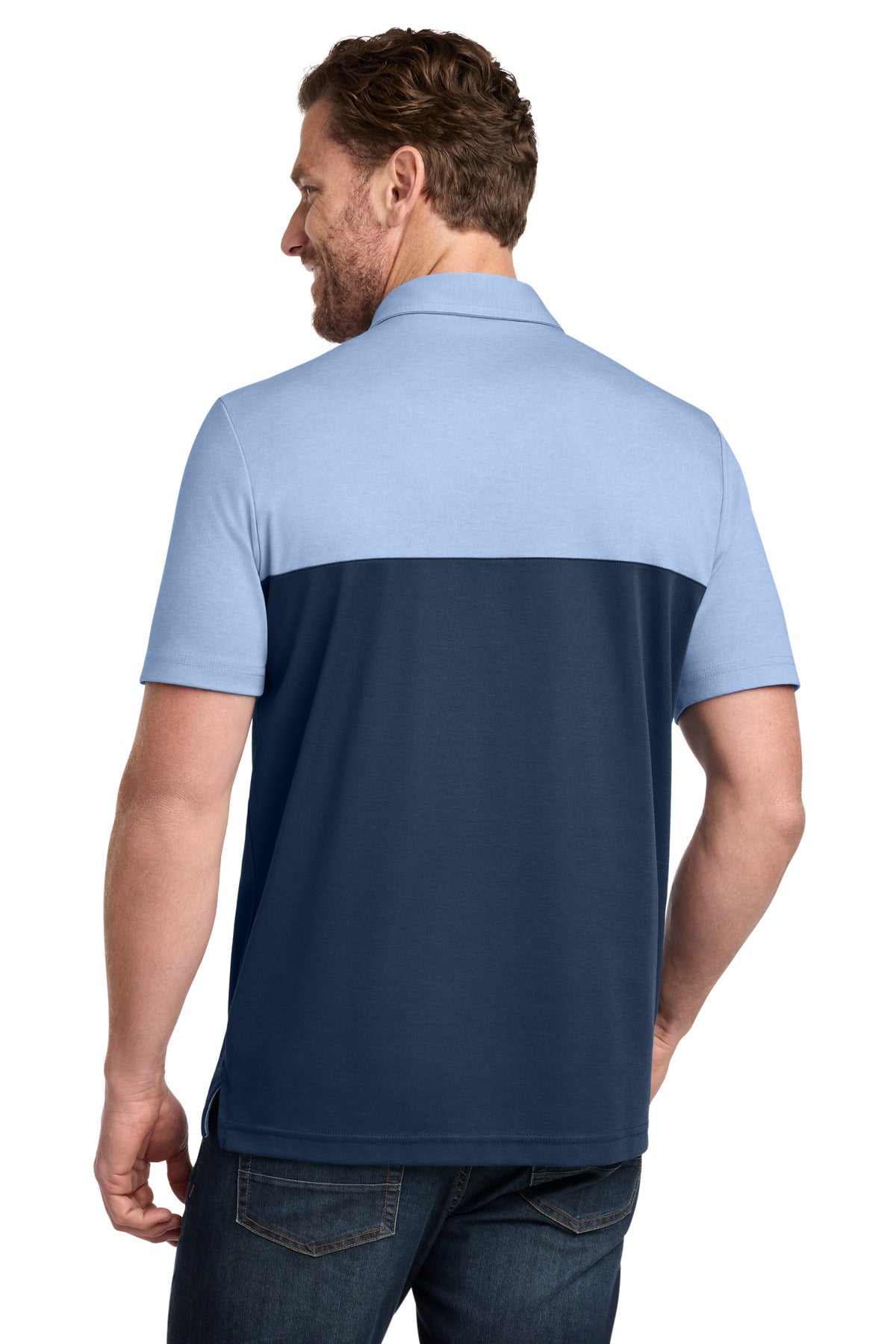 TravisMathew Sunset Blocked Polo TM1MY401 - Riviera Heather/ Blue Nights - back